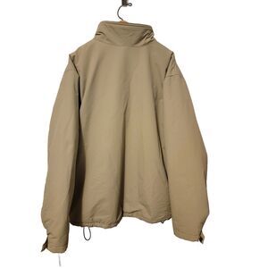 Lands End Jacket Men’s Large Khaki Tan Beige Fleece Lined